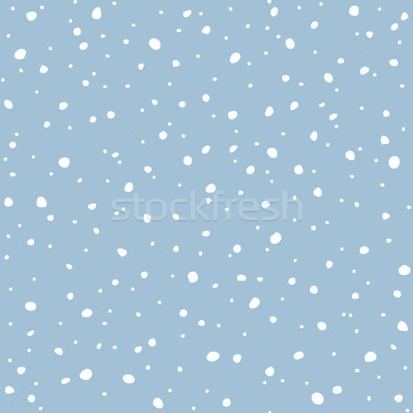 600x600 Falling Snow Seamless Pattern White Snow And Blue Sky Vector