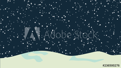 500x281 Snow Winter Sky Background With Hills And Snowfall Vector