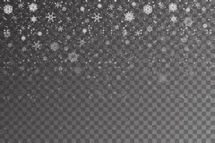 240x160 Christmas Snow Falling Snowflakes On Transparent Background