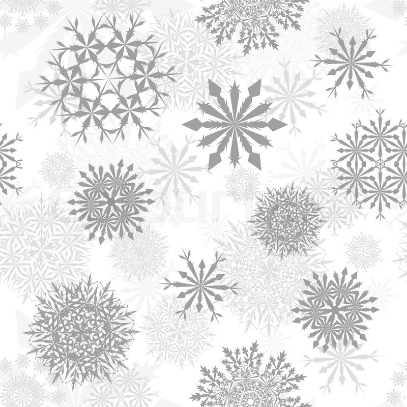 800x800 Seamless Snowflakes Background For Stock Vector Colourbox