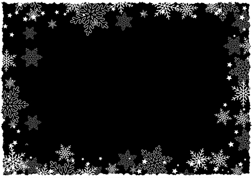 500x354 Christmas Snowflake Border