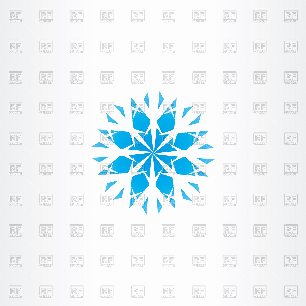 1200x1200 Snowflake Clipart Free Beautiful Abstract Blue Snowflake Icon