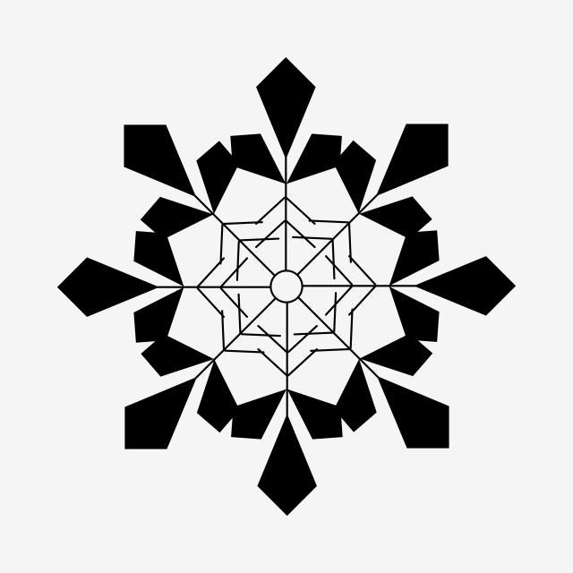 640x640 Snowflake Clipart Png Vector Element, Snow, Snowflake, Sky Winter