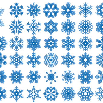 340x340 Snowflakes Clipart Vector