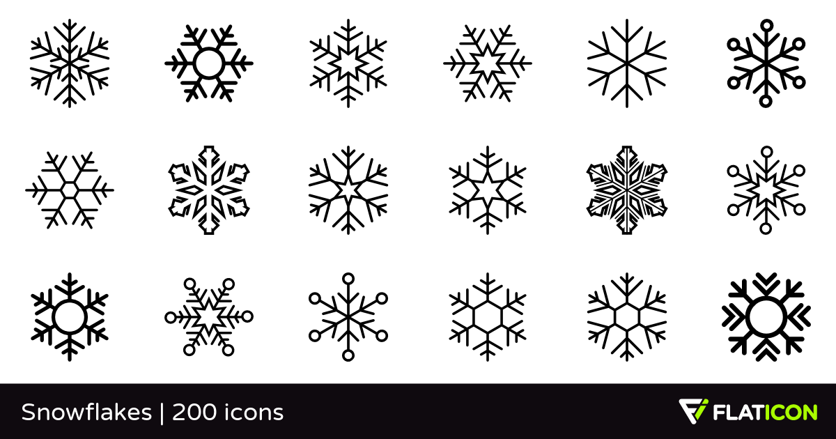 1200x630 Snowflakes Free Icons
