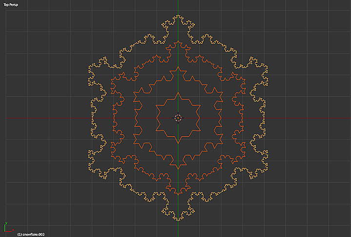 720x486 Blender Fractal Snowflake Generator