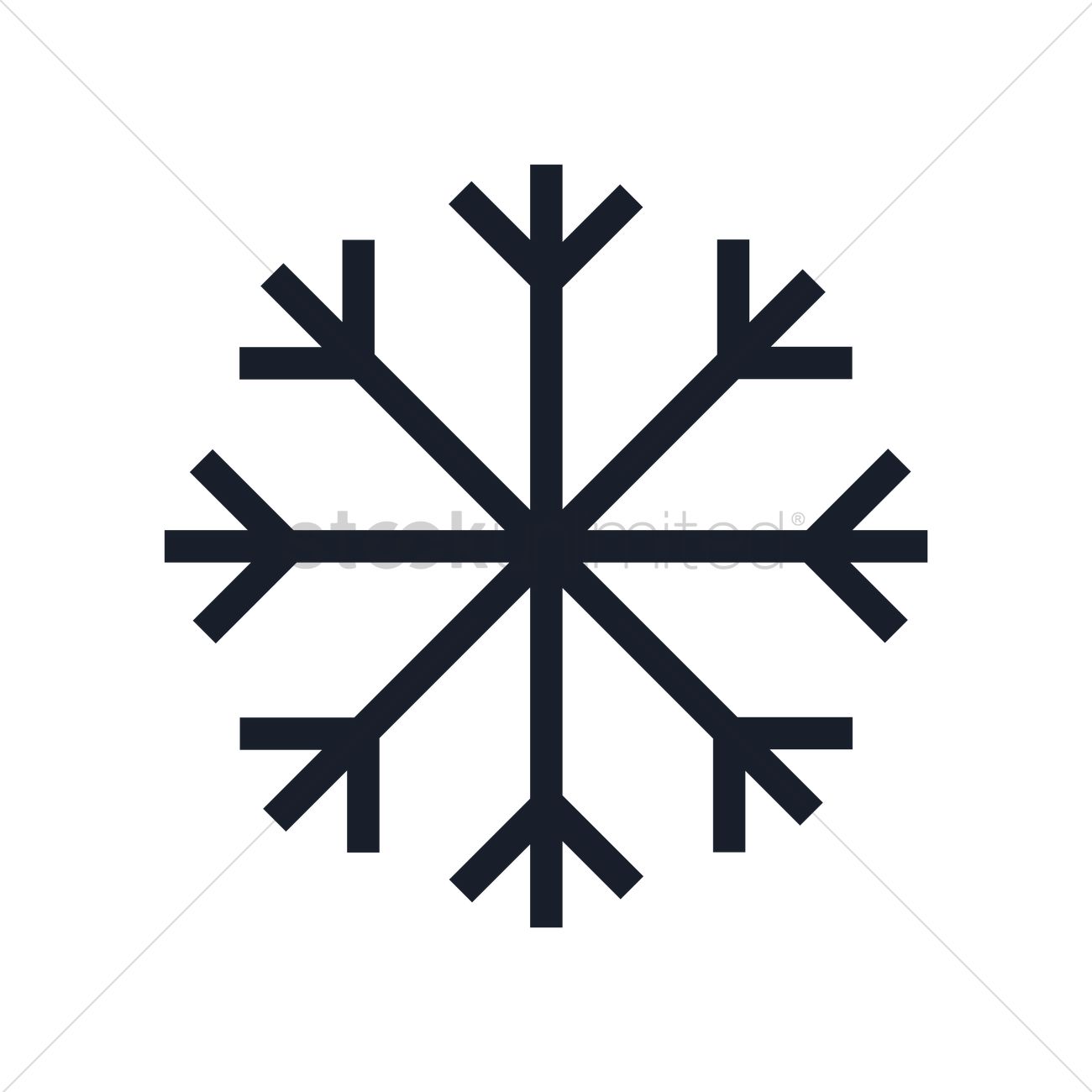1300x1300 Snowflake Icon Vector Image
