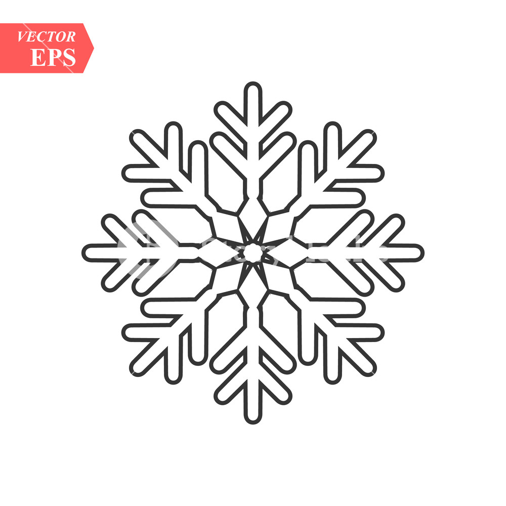 1000x1000 Snowflake Icon Or Logo Christmas And Winter Theme Symbol Vector