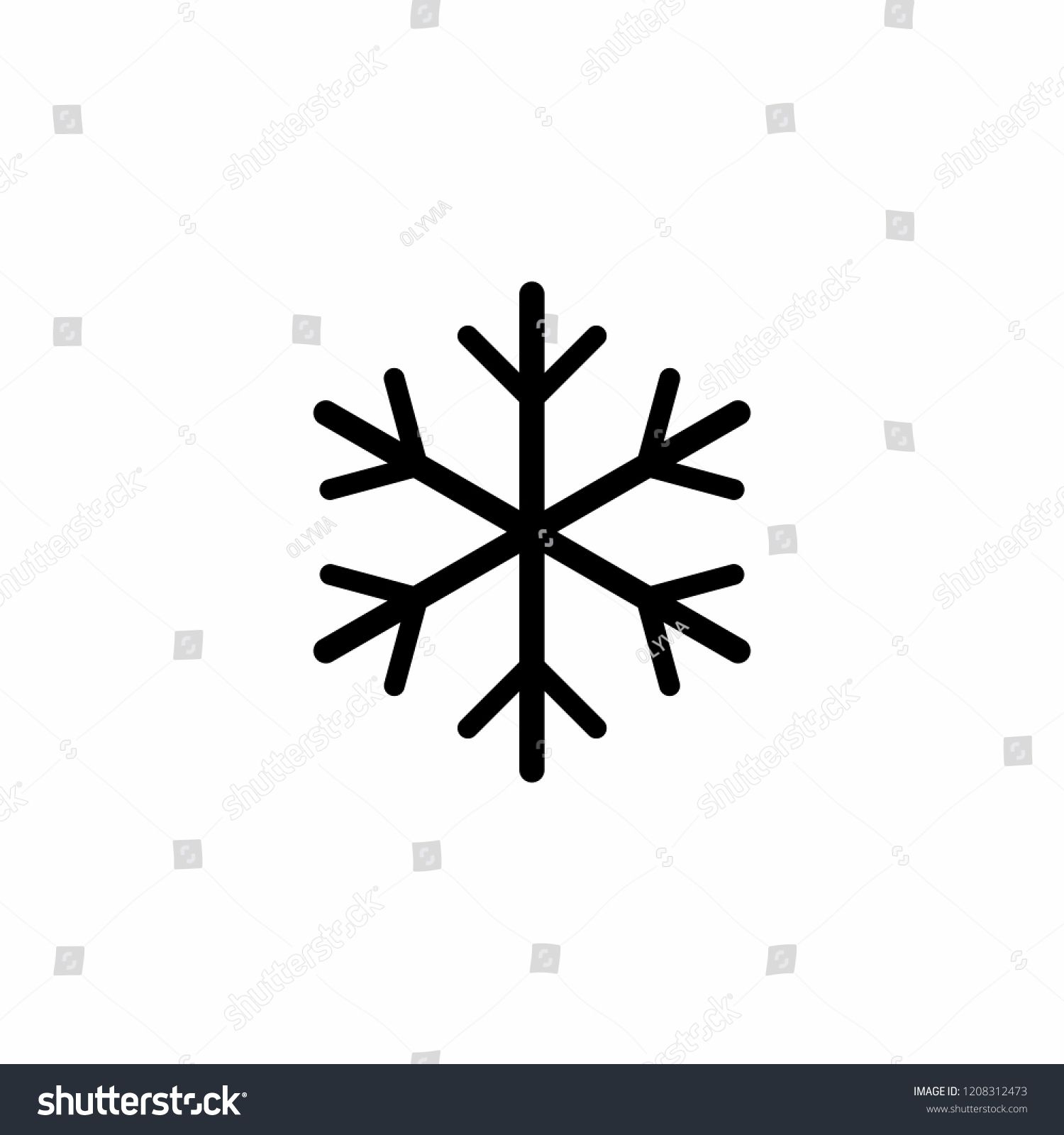 1500x1600 Snowflake Icon Symbol Vector Icon Snowflake Vector Symbol