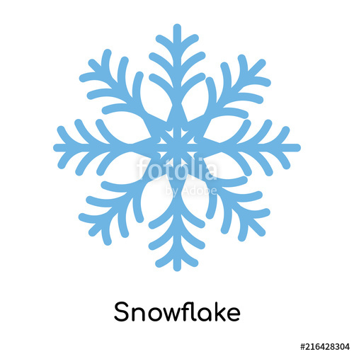 500x500 Snowflake Icon Vector Sign And Symbol Isolated On White Background