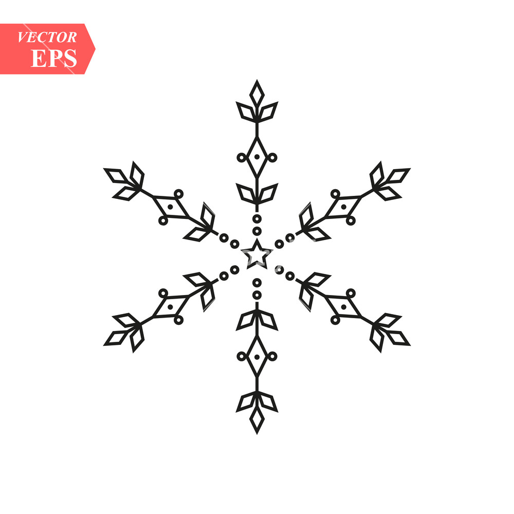 1000x1000 Vector Black Snowflake Icon Snow Flake Simple Icons Isolated