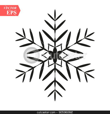 450x464 Snowflake Icon, Vector Snowflake Sign, Isolated Snowflake Symbol