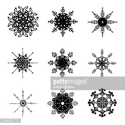 416x416 Snowflake Silhouette Icon, Symbol, Winter, Christmas Vector