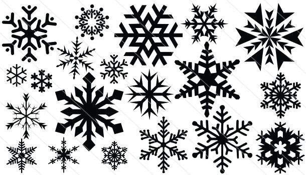 610x350 Snowflake Silhouette Vector