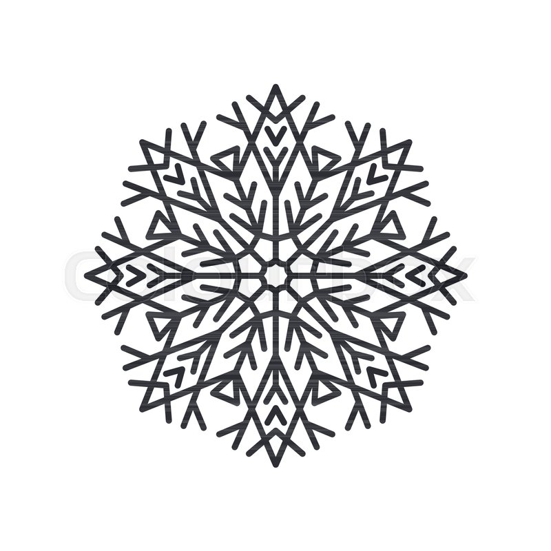 800x800 Snowflake Silhouette Of Circular Shape Stock Vector Colourbox