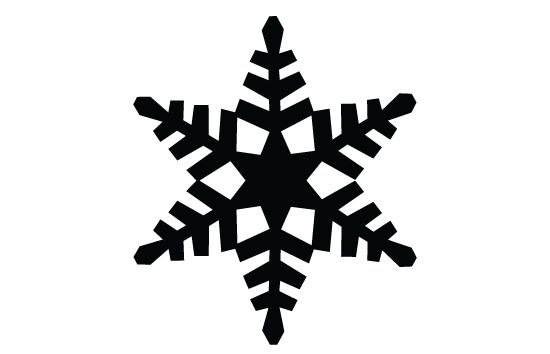 550x354 Snowflake Silhouette Vector Christmas Powerpoint Snowflake