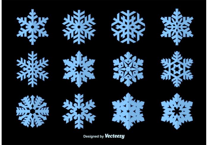 700x490 Snowflakes Silhouette Vectors