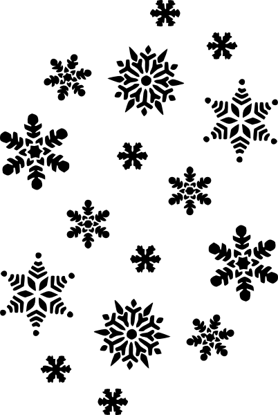 402x600 Snowflakes Silhouette Clip Art