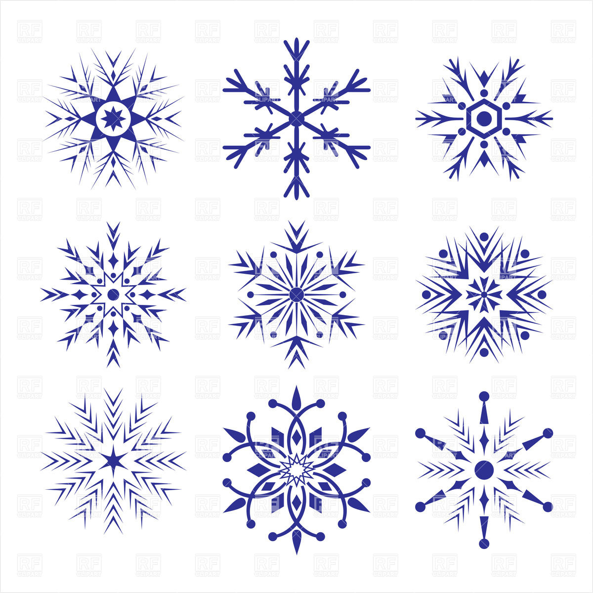 1200x1200 Ornate Snowflakes Vector Image Of Design Elements Selenamay