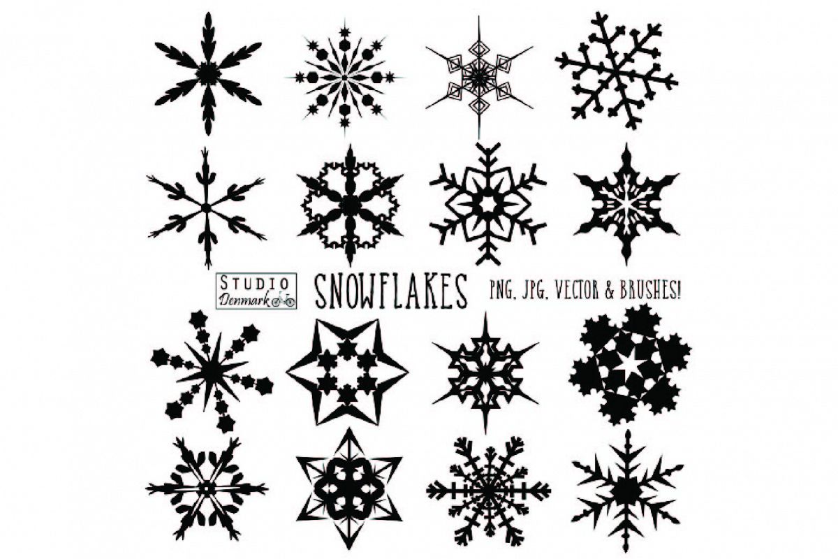 1200x800 Snowflake Brushes