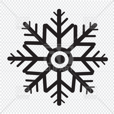400x400 Snowflake On Transparent Background Vector Image Of Objects