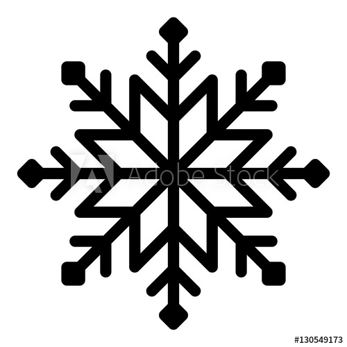500x500 Snowflake Vector Illustration On White Background