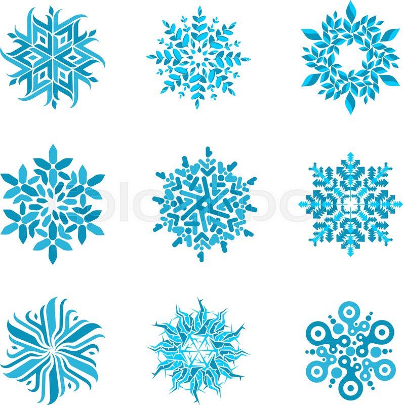 796x800 Snowflake Vector Logo Templates Stock Vector Colourbox