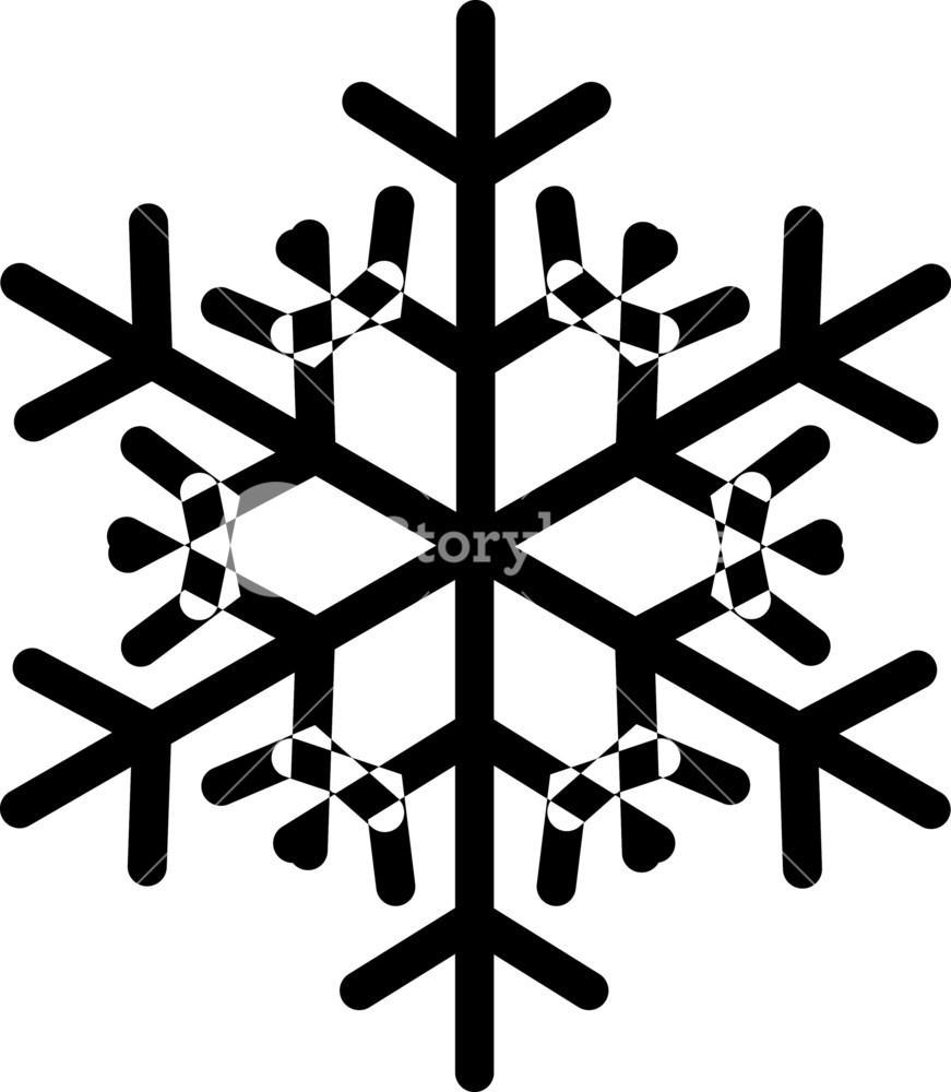 871x1000 Xmas Snowflake Vector Design Royalty Free Stock Image