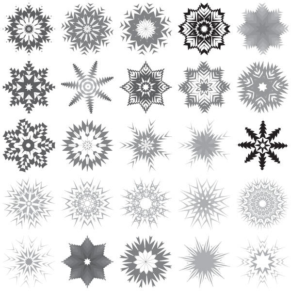 Snowflakes Free Vector Art 600x600 Snowflakes Free Vector Art