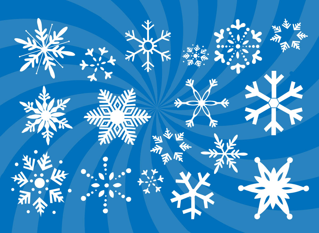 Snowflakes Vectors Set 1024x750 Snowflakes Vectors Set