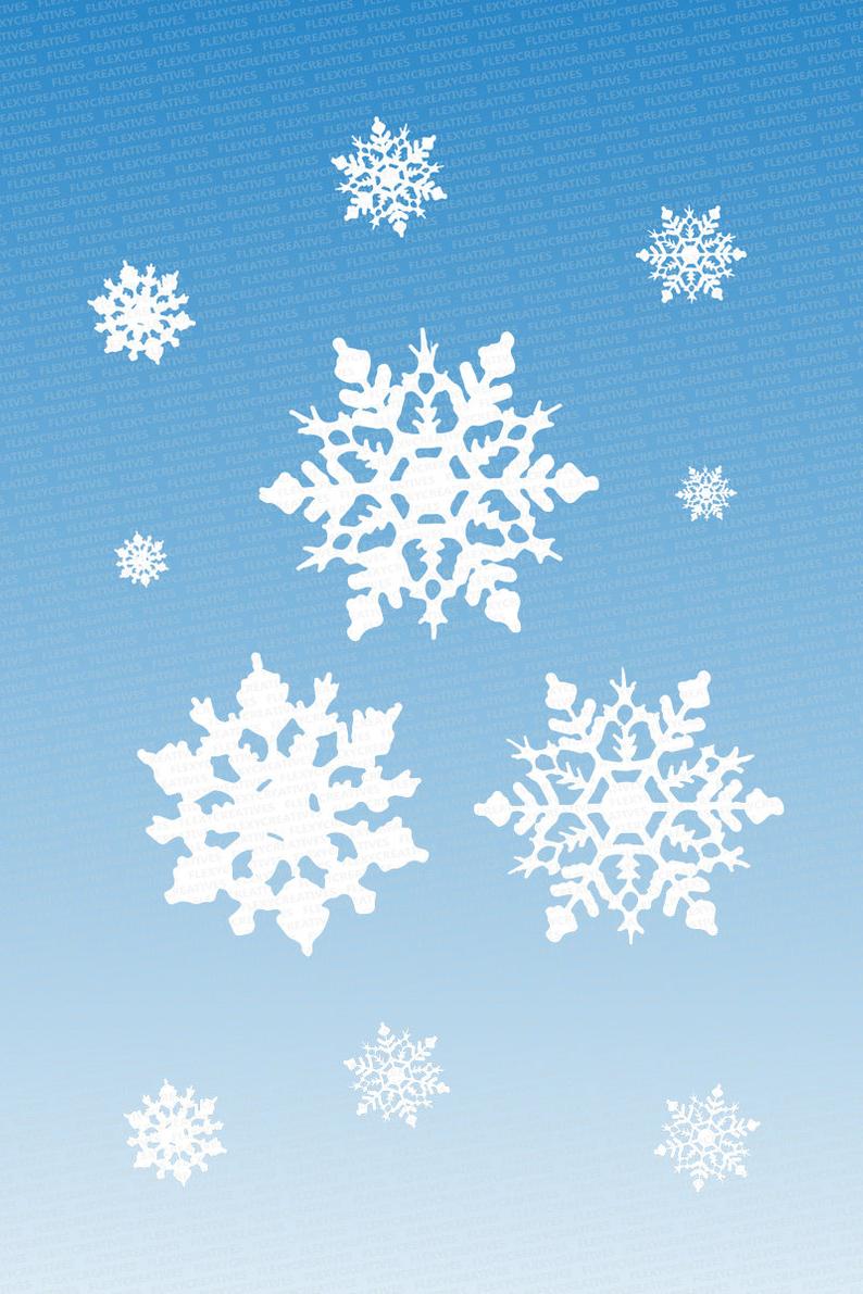 794x1191 Snowflake Vector Clipart Snowflakes Clip Art Etsy