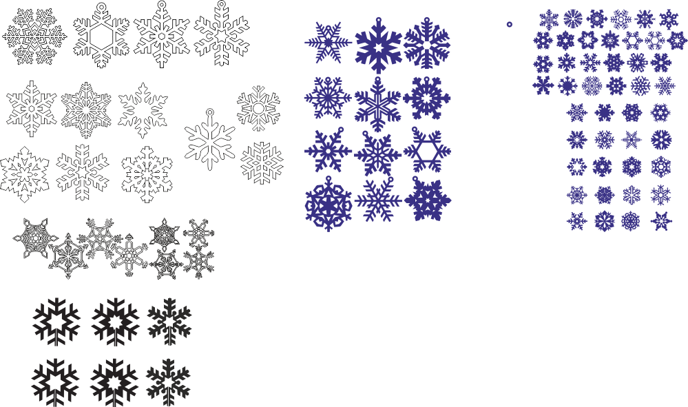 999x591 Snowflakes Vector Set Free Vector Free Download Vector Graphic Art