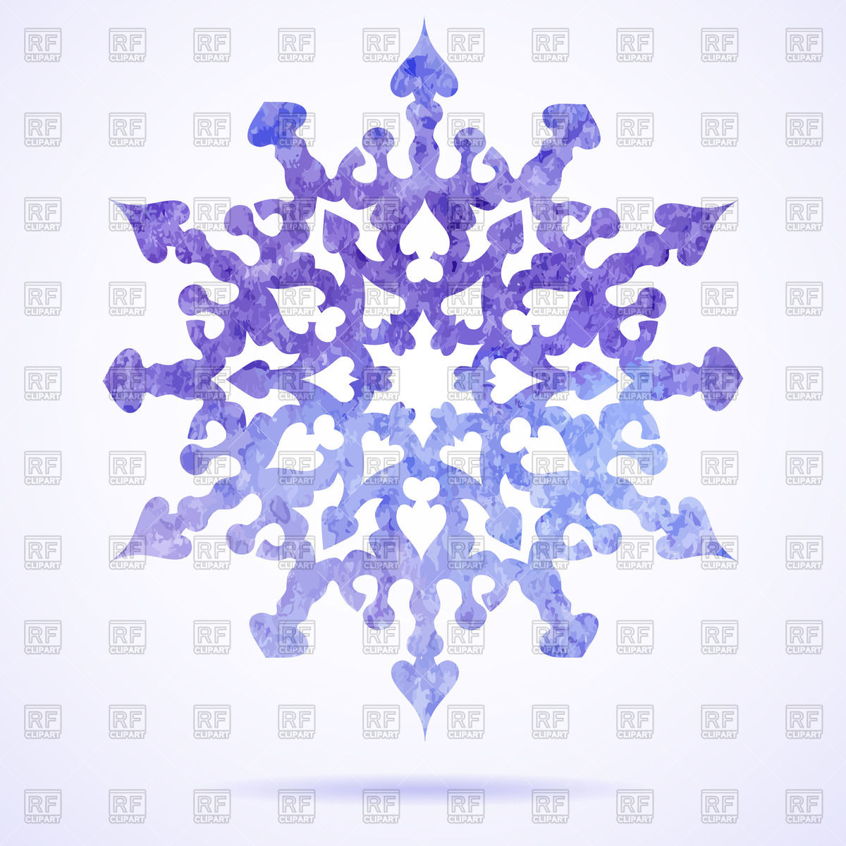 1200x1200 Blue Watercolor Snowflake Vector Image Of Holiday