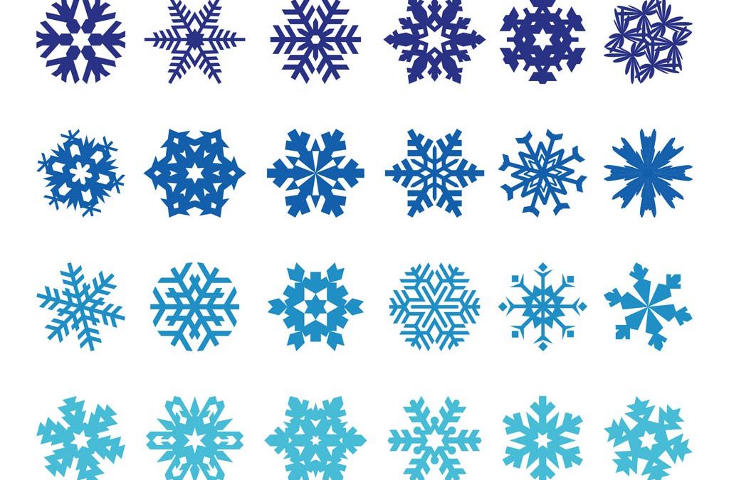 1024x675 Pack Of Snowflake Vector Free Download