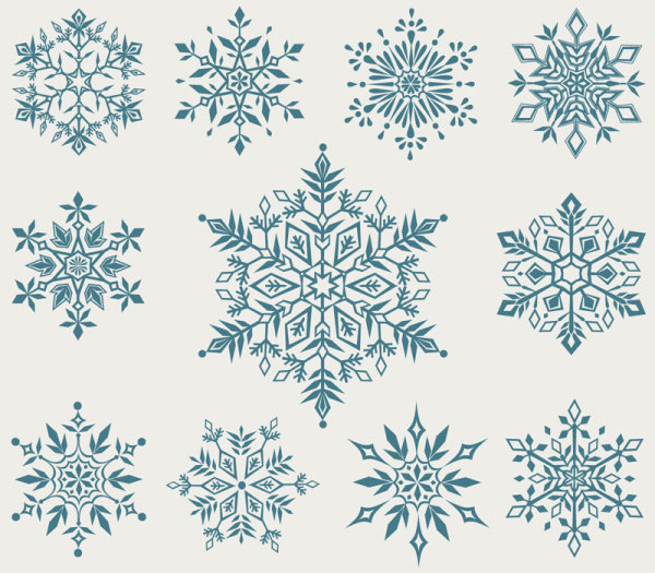 600x525 Set Of Snowflake Backgrounds For Christmas Vector Free Download