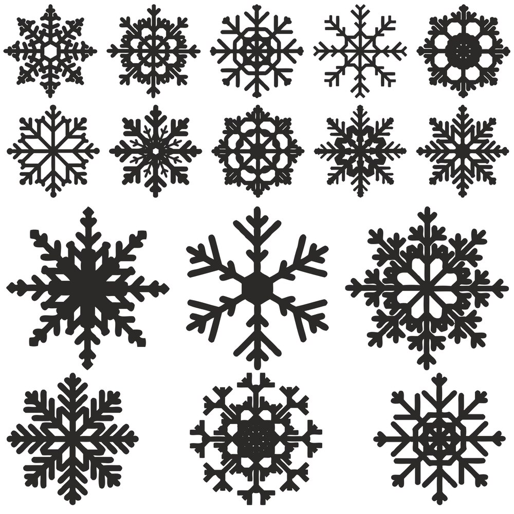 1000x1000 Snowflake Vector Free Vector Cdr Download