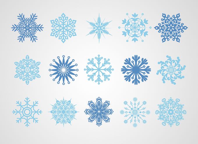 680x496 Snowflakes Vector