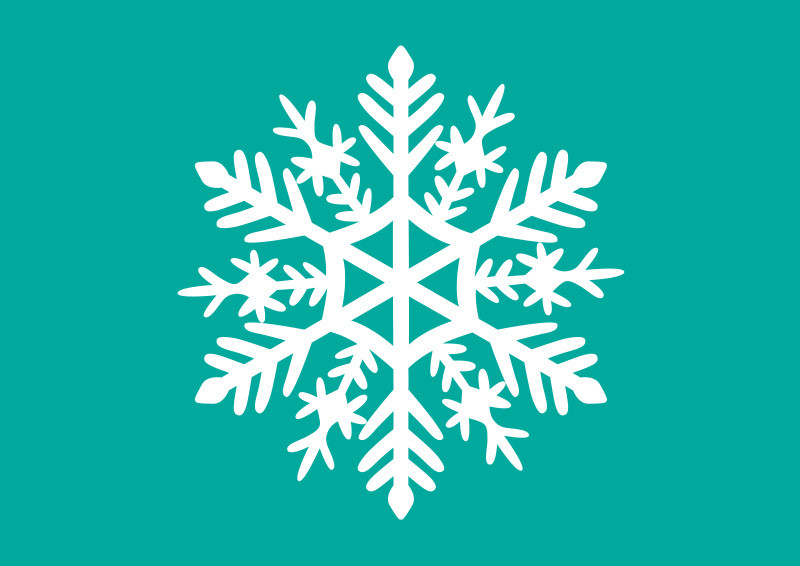 White Snowflake Vector Illustration 800x566 White Snowflake Vector Illustration