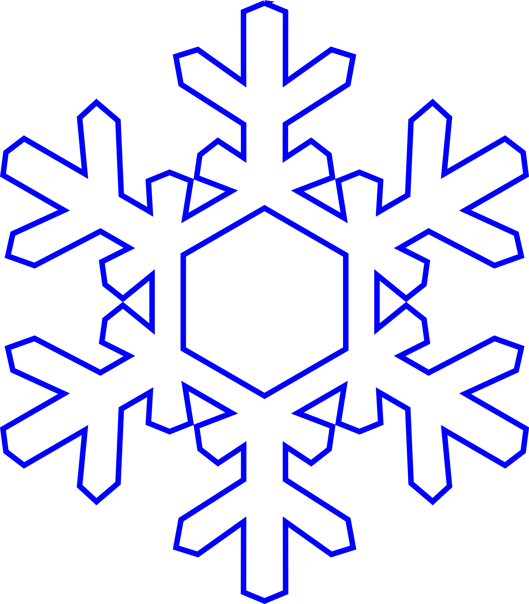 Snowflake Vector Graphic 2105x2400 Snowflake Vector Graphic