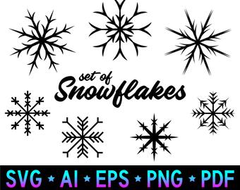 340x270 Snowflake Vector Etsy