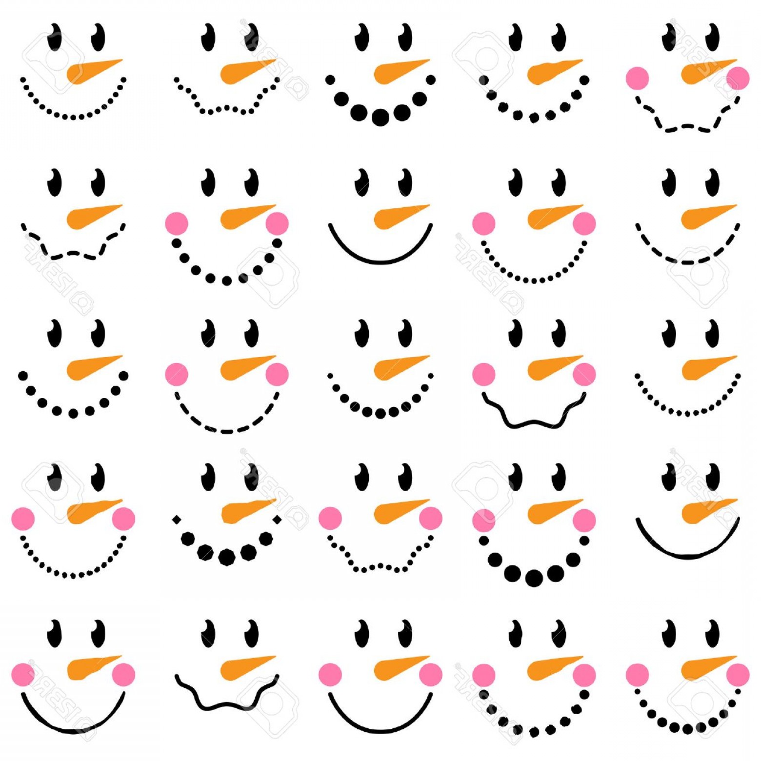 Snowman Face Vector At Vectorified Com Collection Of Snowman Face Vector Free For Personal Use