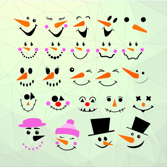 Snowman Face Vector at Vectorified.com | Collection of Snowman Face ...