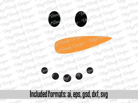Snowman Face Christmas Vector Art Gsd Dxf Etsy 570x428 Snowman Face Christmas Vector Art Gsd Dxf Etsy