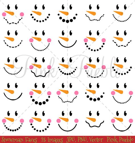 Snowmen Faces 474x499 Snowmen Faces