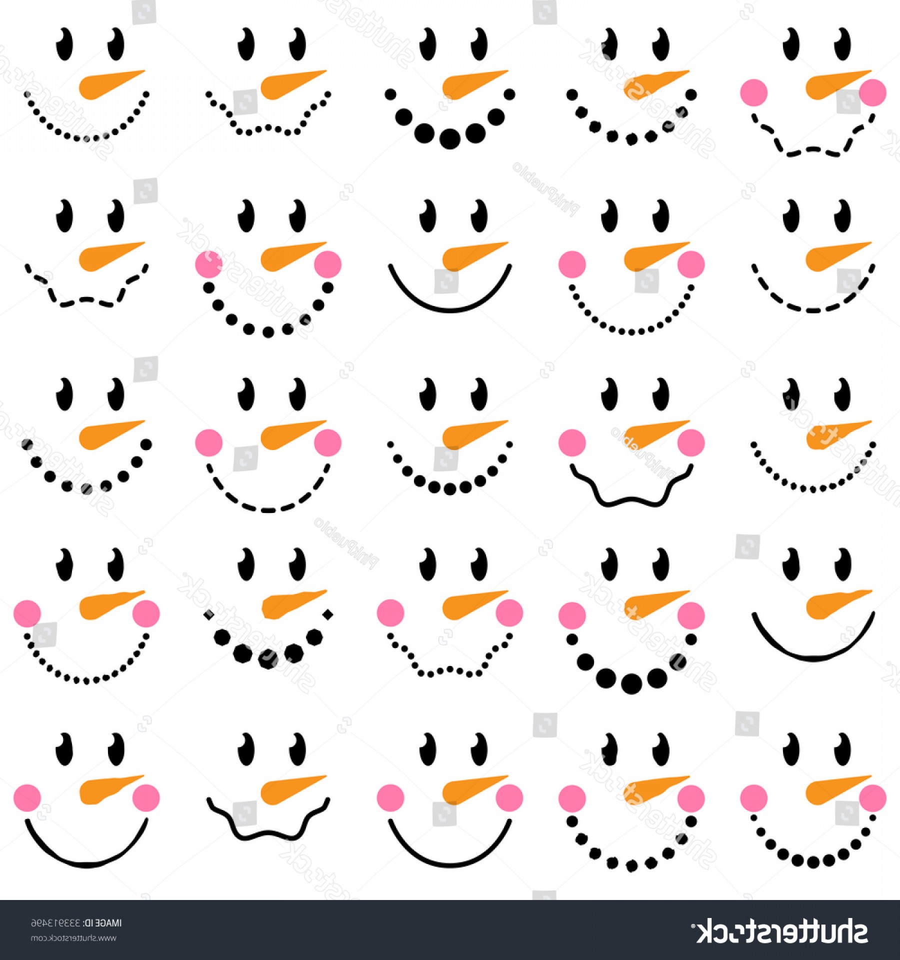 Vector Collection Cute Snowman Faces Handandbeak 1800x1920 Vector Collection Cute Snowman Faces Handandbeak