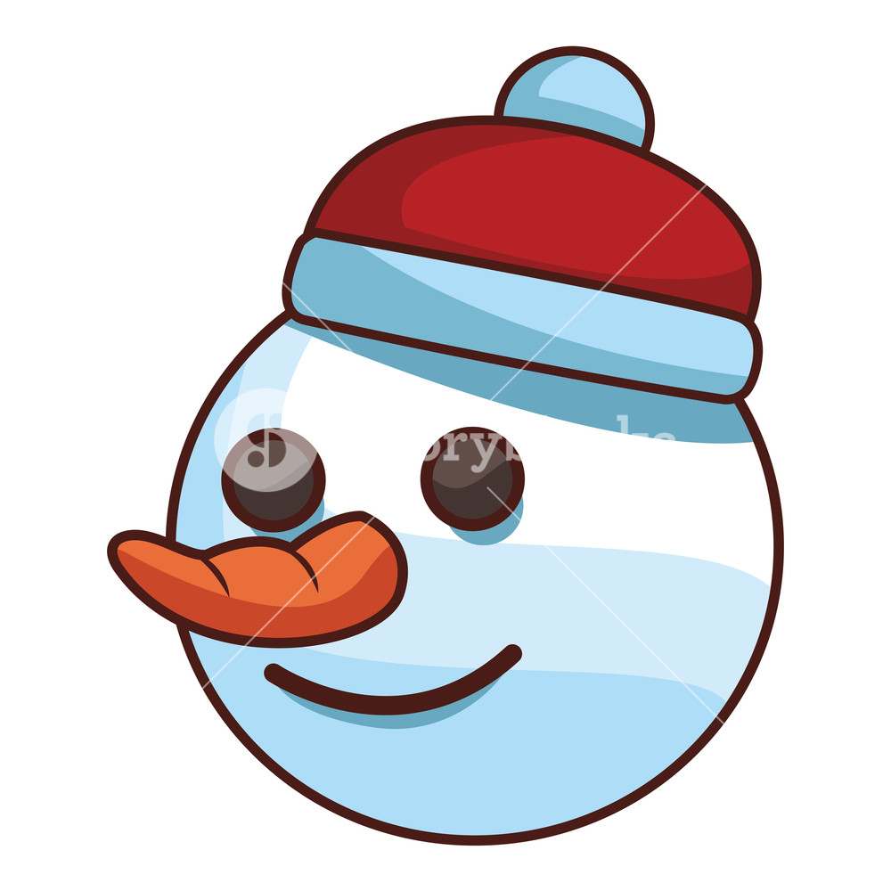 Christmas Snowman Face Cartoon Vector Illustration Graphic Design 1000x1000 Christmas Snowman Face Cartoon Vector Illustration Graphic Design