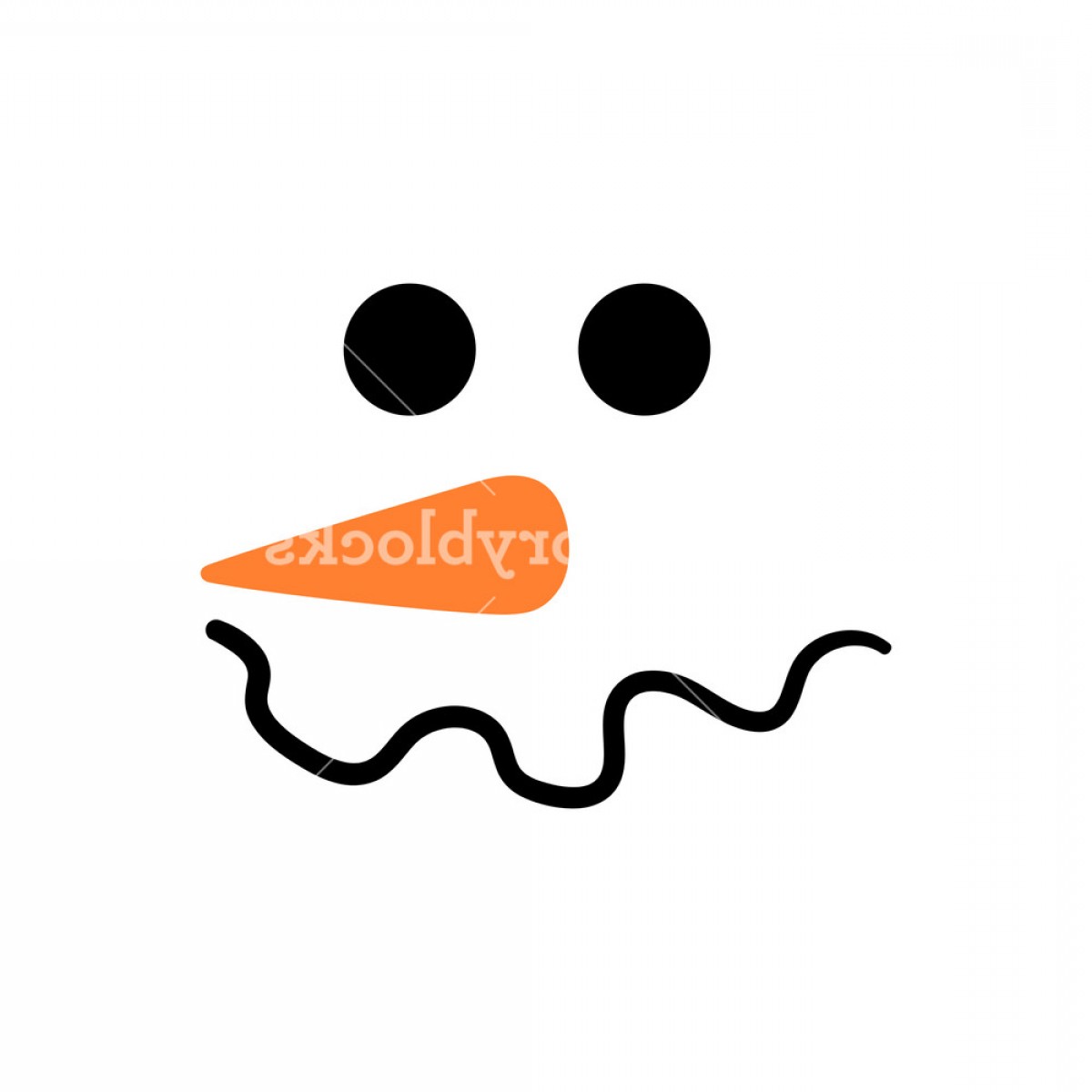 Cute Snowman Face Vector Snowman Head Vector Illustration Isolated 1200x1200 Cute Snowman Face Vector Snowman Head Vector Illustration Isolated