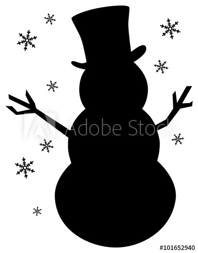 Download Snowman Silhouette Vector at Vectorified.com | Collection ...