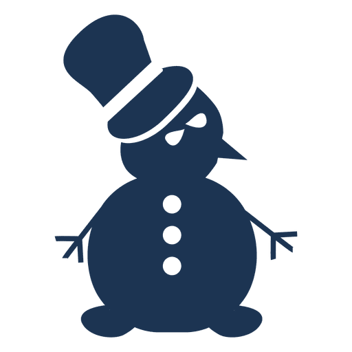 512x512 Snowman Silhouette Icon