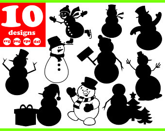 Download Snowman Silhouette Vector at Vectorified.com | Collection ...